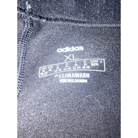 Adidas Climawarm Fleece Lined Athletic Winter Leggings Ankle Stripe Women’s  XL - Picture 3 of 4